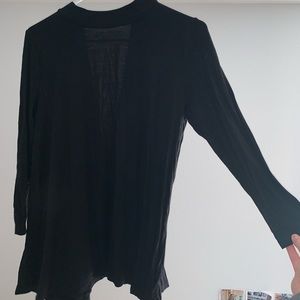Open back black long sleeve